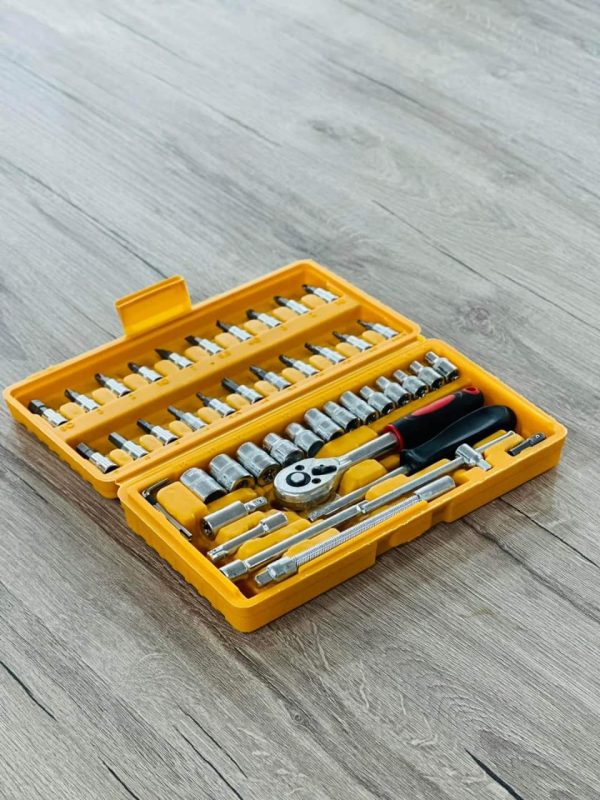 ⁦pack caisse aoutils 46 pcs+vissese 4v 47 pcs⁩ - الصورة ⁦2⁩