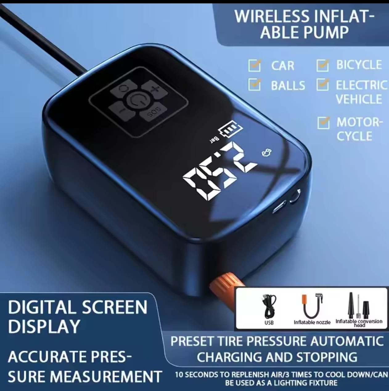 مضخة هواءكهربائي للإطارات - الصورة 4